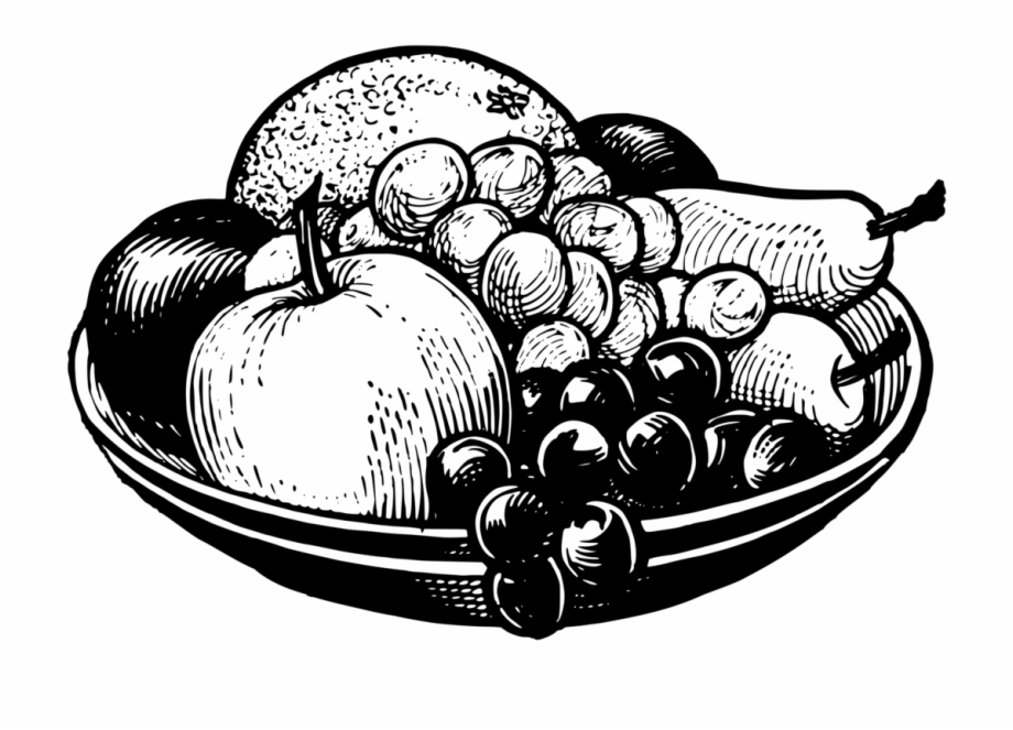 Bowl Black White Fruit Food Grape Bowl Of