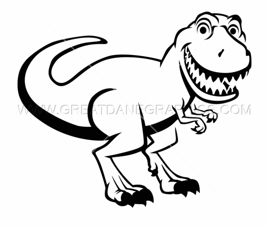 T Rex Dinosaur Outline Clipart - Draw-o