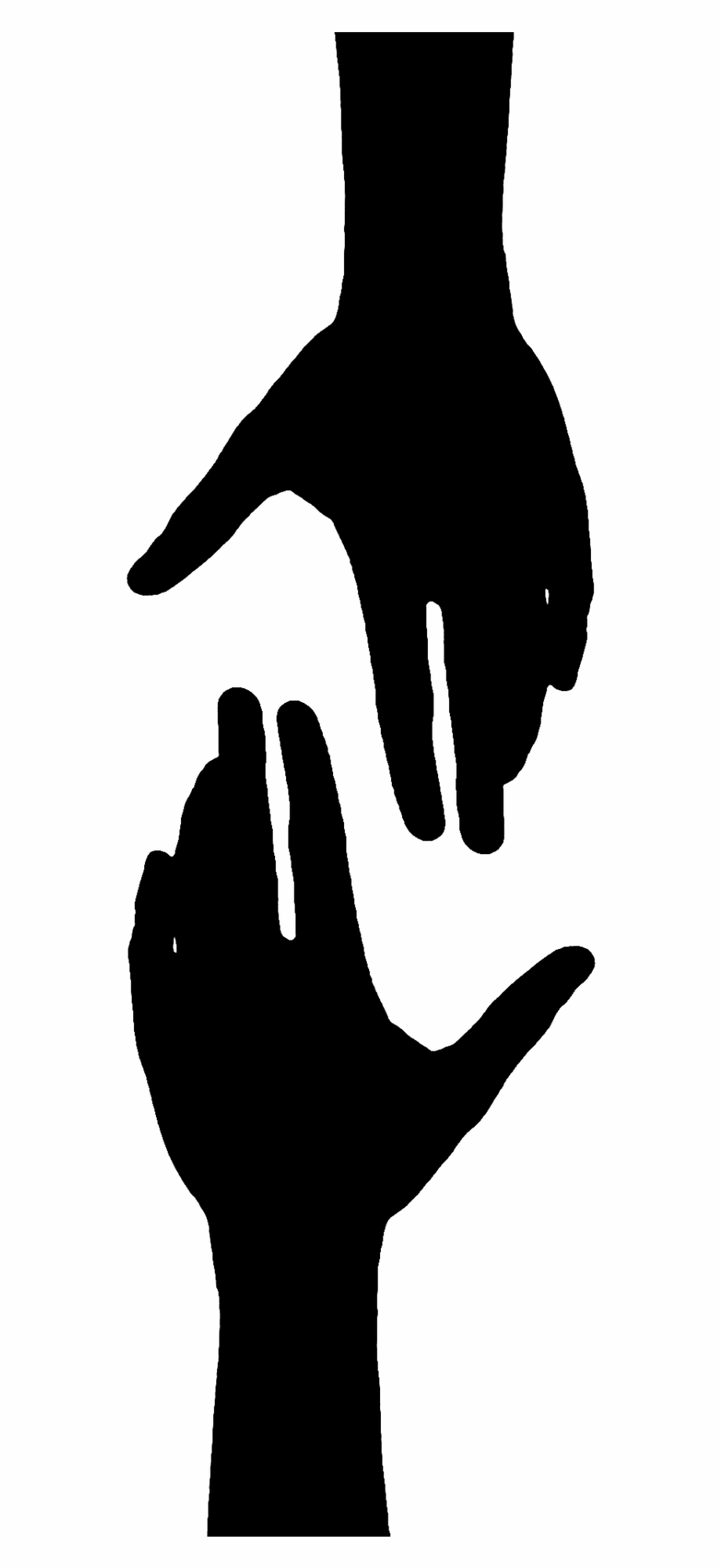 helping hand hand silhouette png
