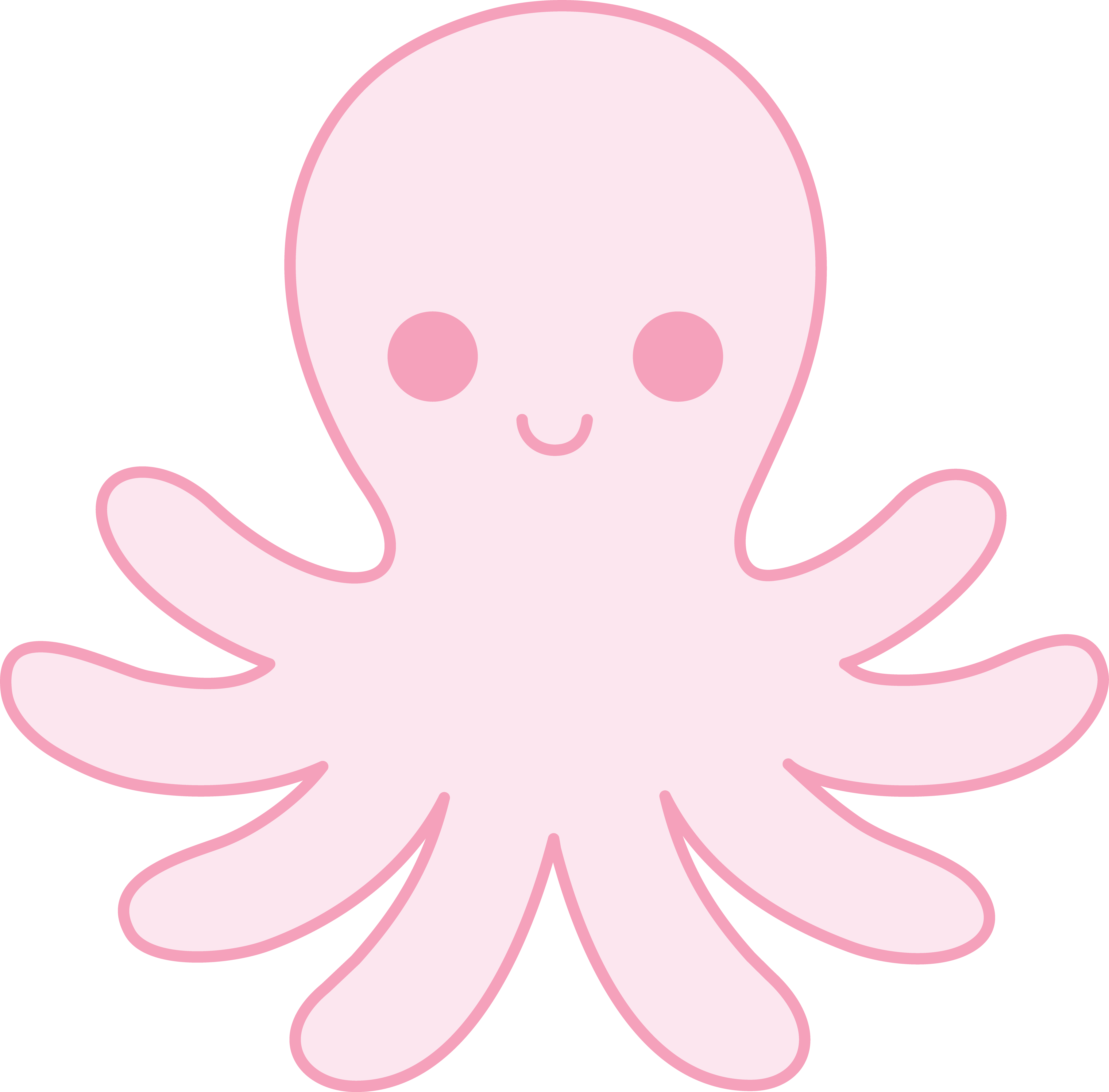 Kawaii Chibi Octopus Transparent