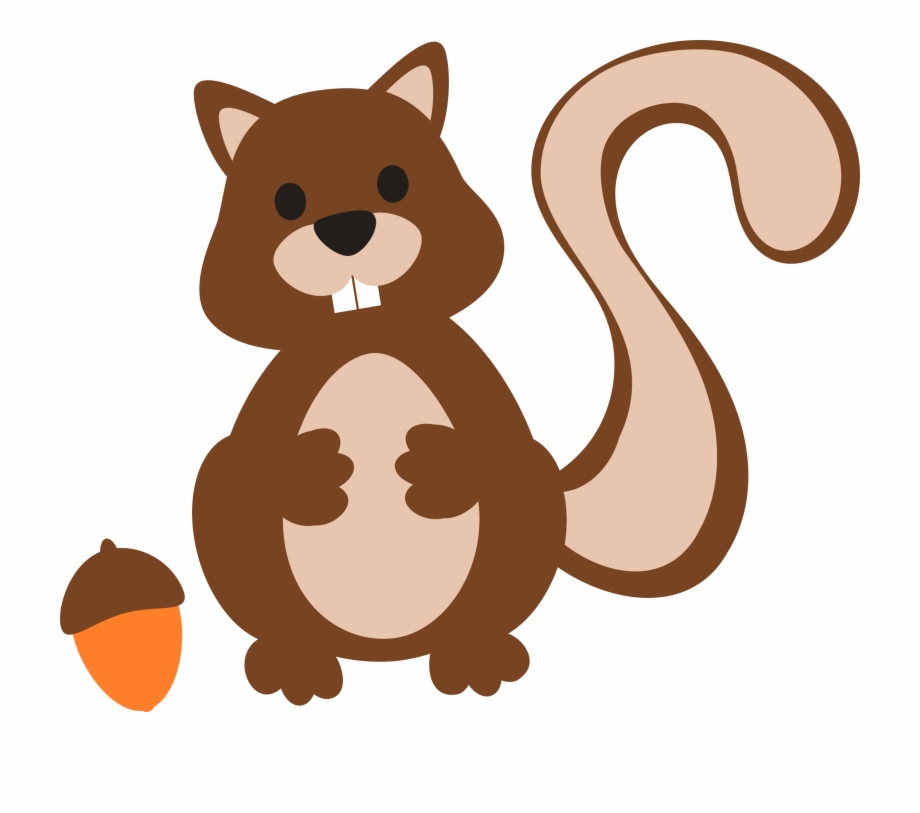 squirrel with acorn clipart
