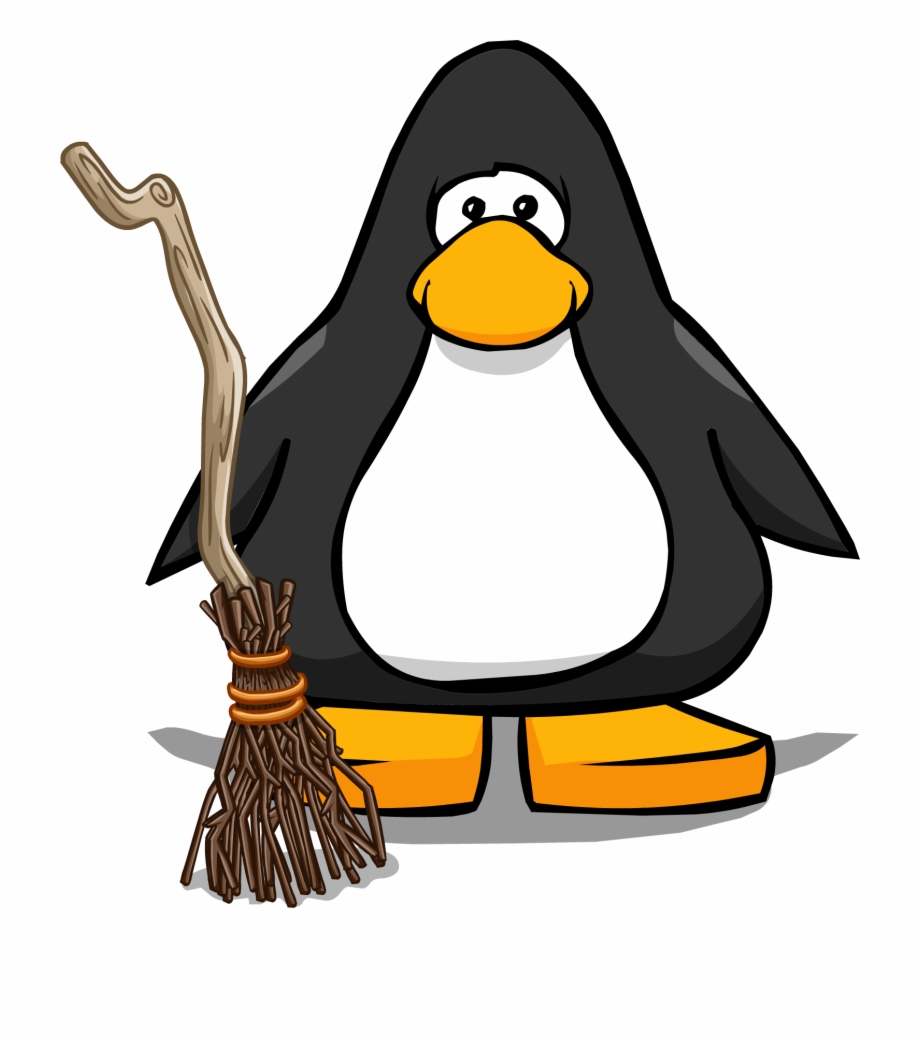 Svg Free Broom Transparent Club Penguin Penguin With