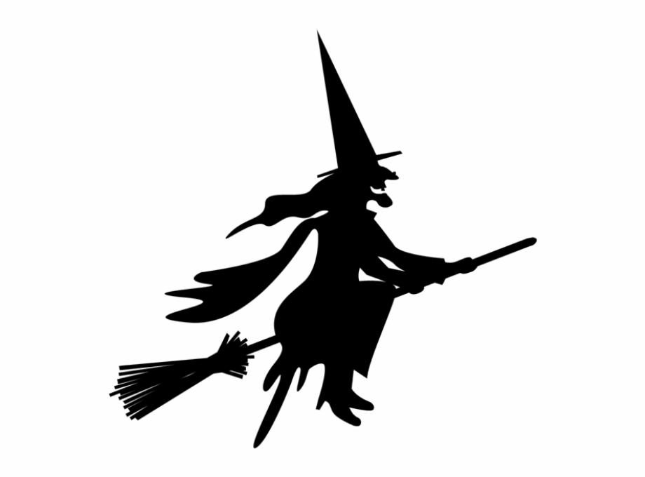 Witch On Broom Png Png Download Witch On