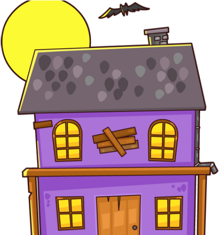 Haunted House Clipart Halloweenhaunted Easy Cartoon Haunted House