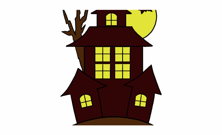 Drawn Haunted House Animated Cartoon - Clip Art Library