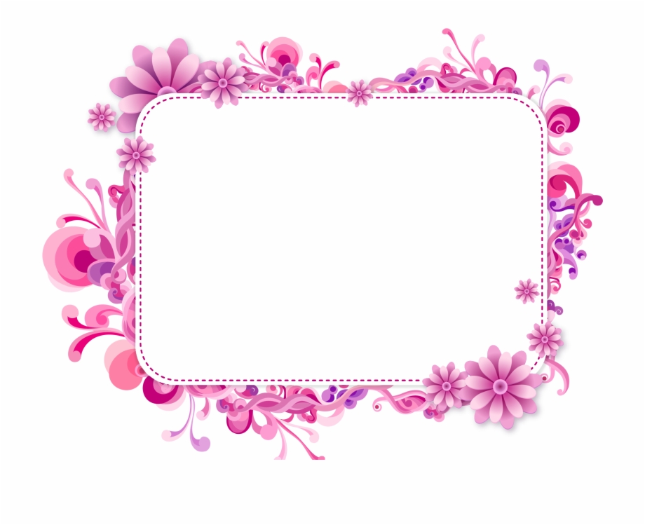 Blue And Purple Girly Frame Png