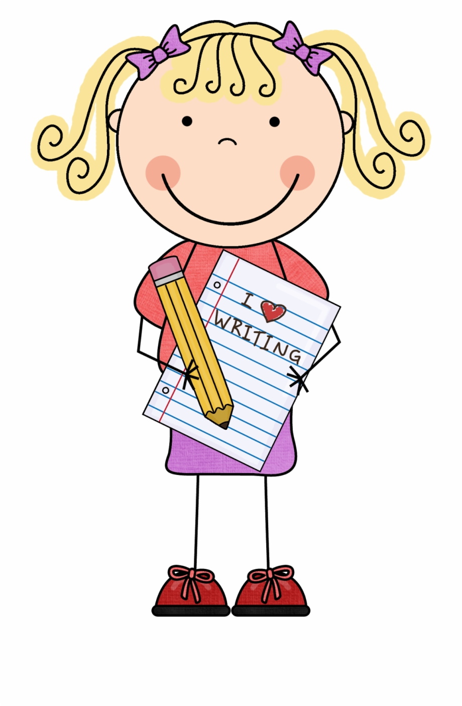 Bienvenido Lectura Welcome Literacy Girl Writing Clipart Png
