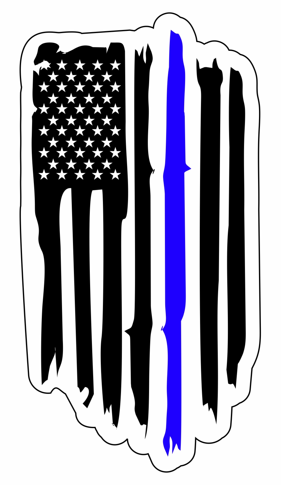 American Flag Police Badge