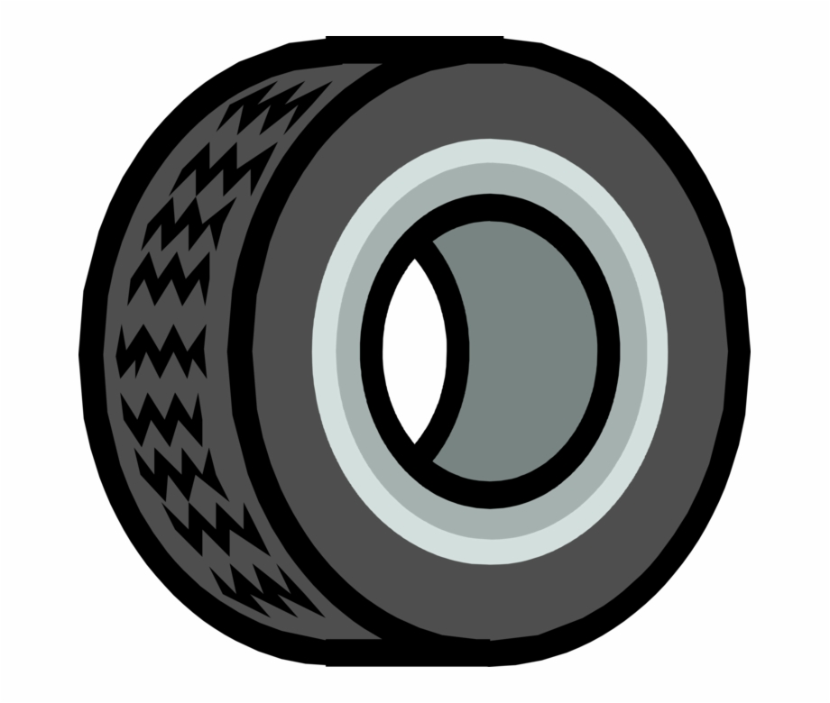 Vector Illustration Of Modern Pneumatic Rubber Tire Reifen