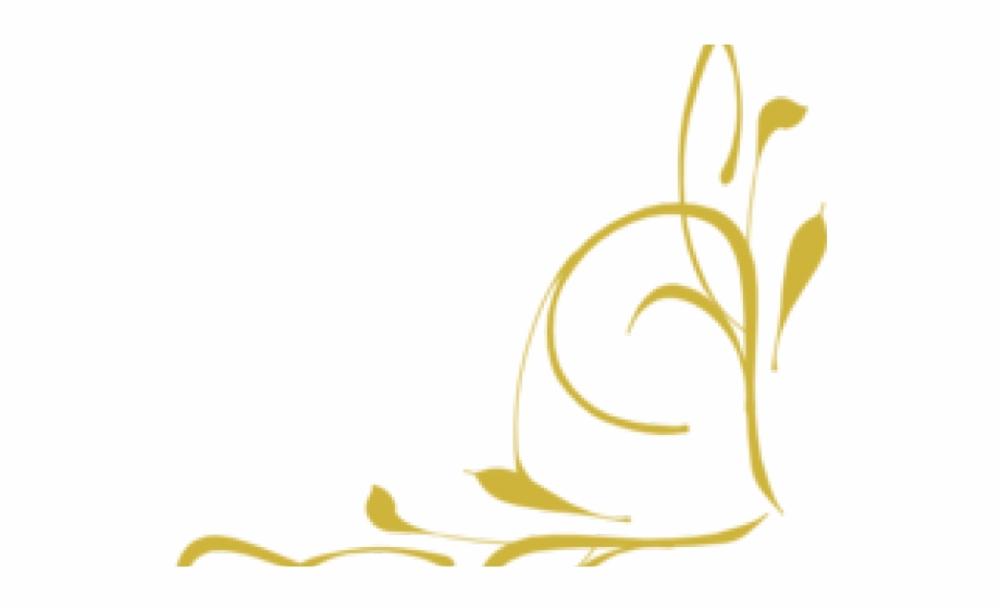floral swirl gold png
