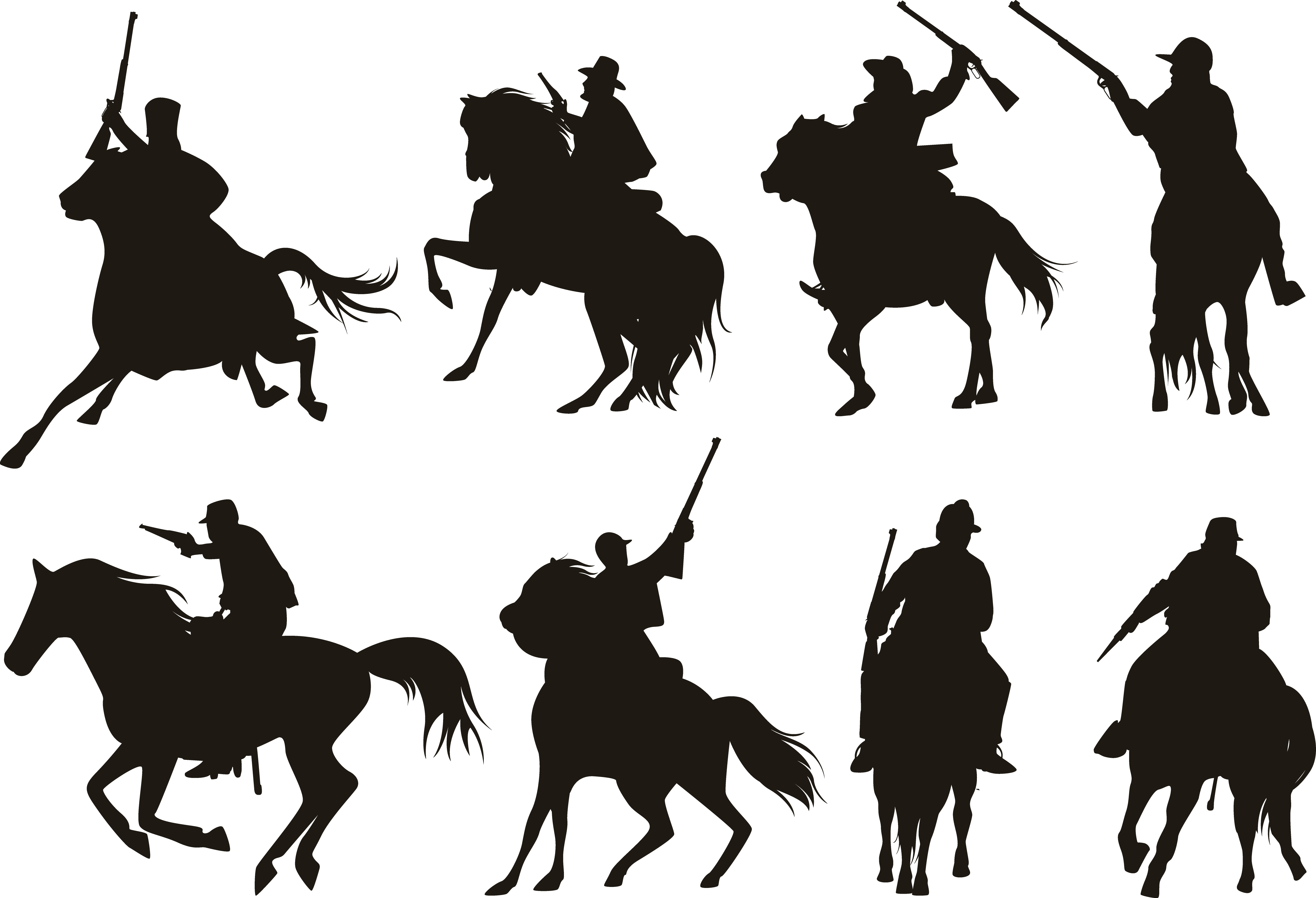 Vector Knight Horse Silhouette Cavalry Png