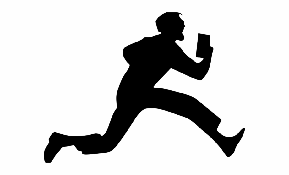 running man silhouette transparent
