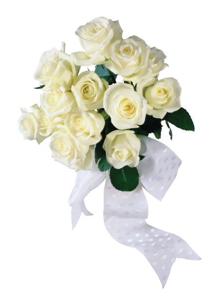 White Rose Bouquet Wedding Flowers Transparent Background