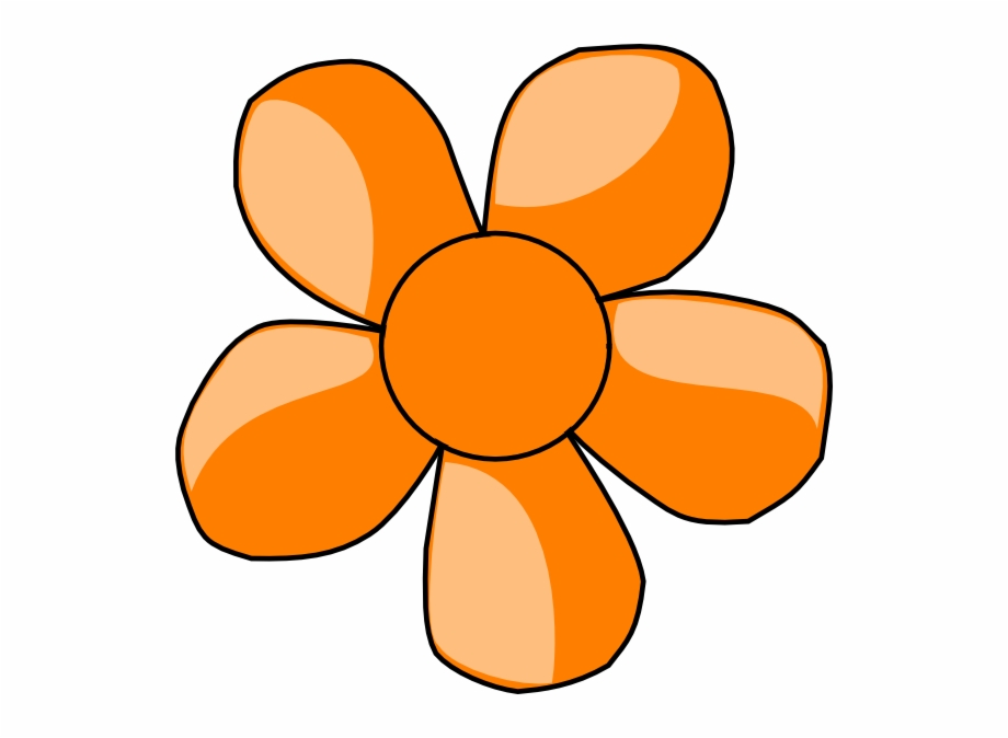 Orange Flower Clip Art At Clker Animated Black