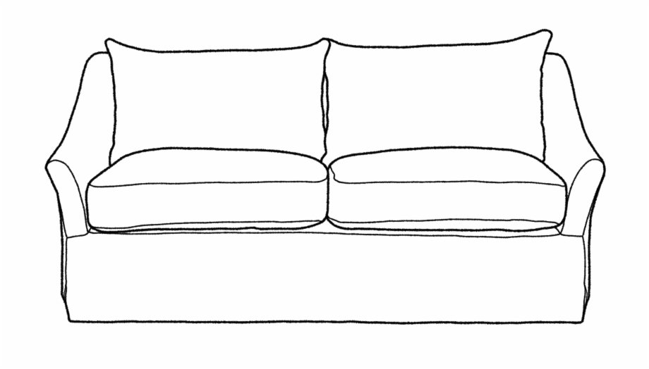 Couch Clipart Black And White Sofa Black And