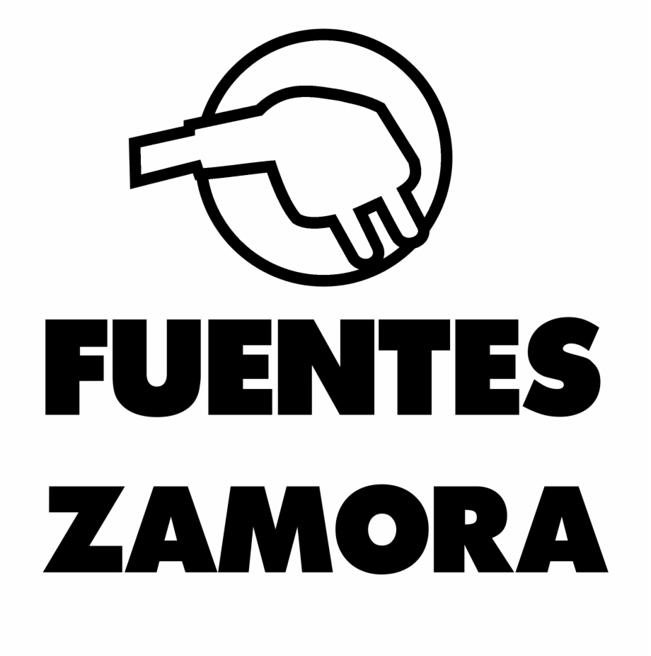 Electricidad Fuentes Zamora Logo Black And White Poster