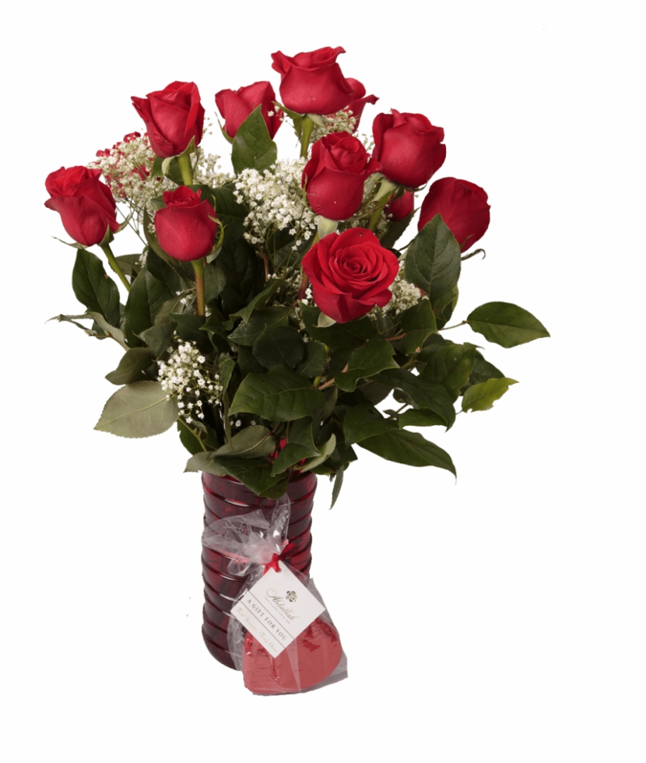 12 Red Roses Amp Rose Bouquet