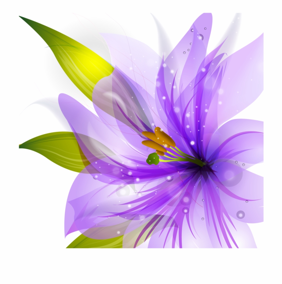Flower Vector Hq Png By Purple And Green