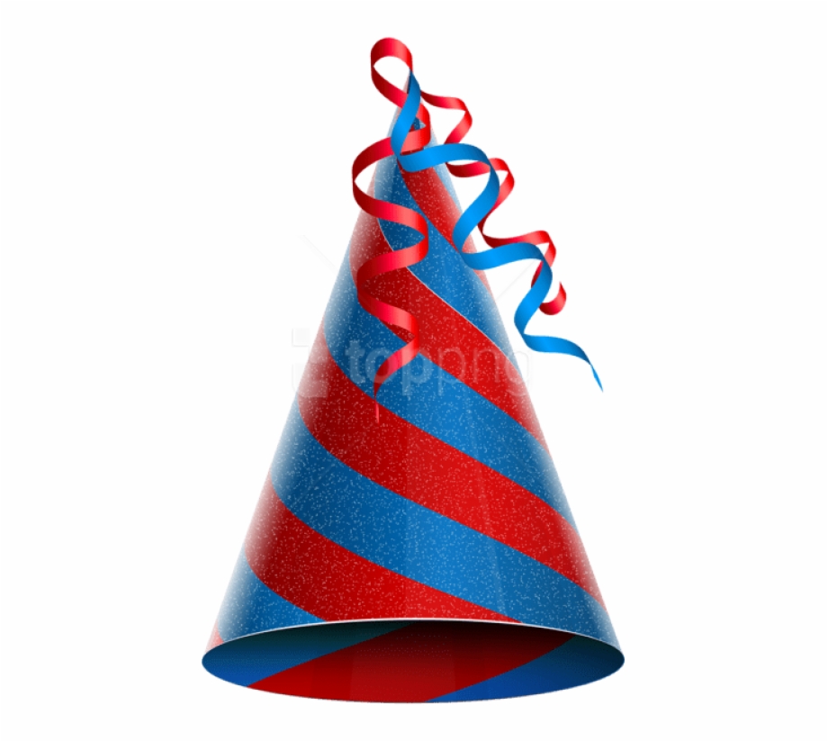 Download Party Red Blue Happy Birthday Cap Png