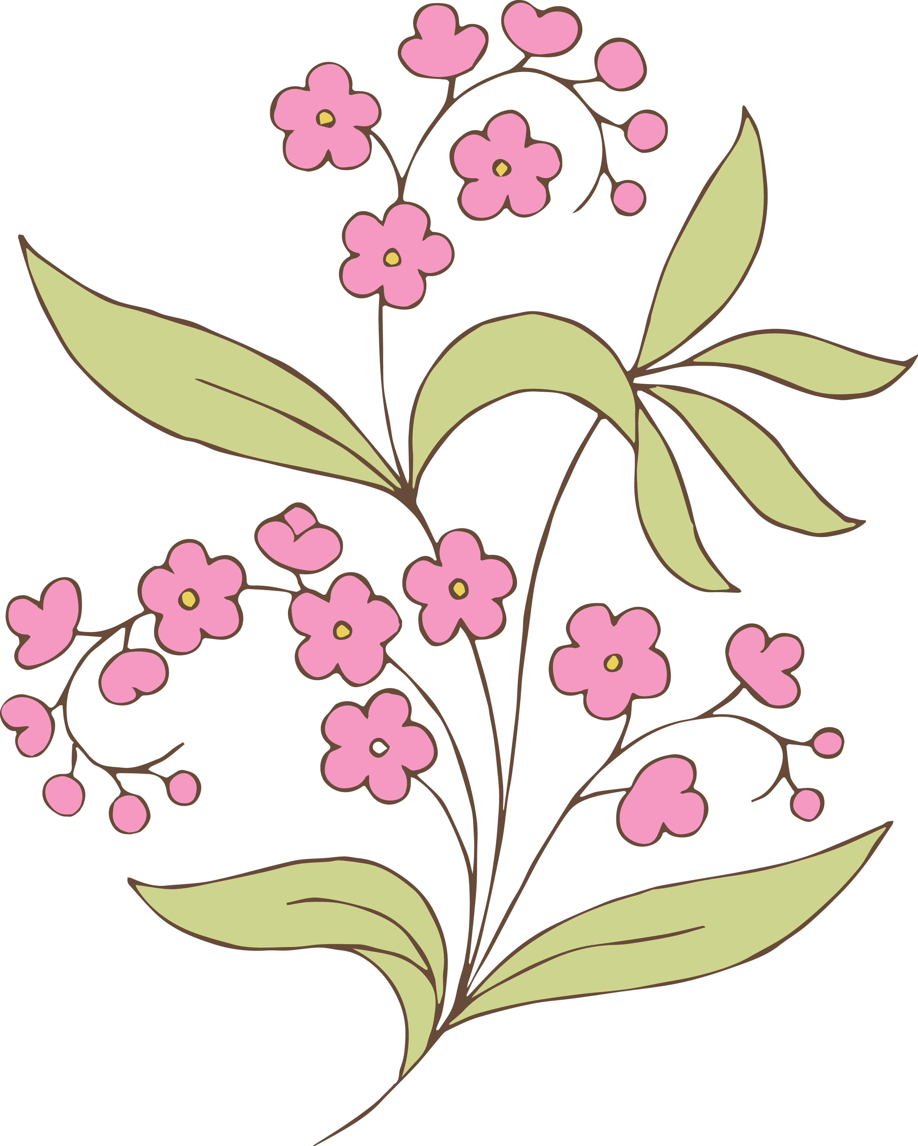 Free Stock Vector Vintage Pink Flower Clip Art