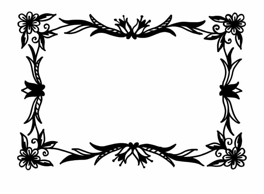 Clipart Library Rectangle Flower Vector Png Transparent Black