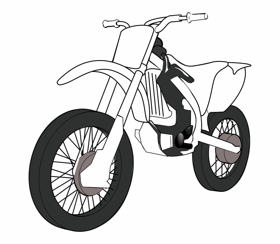 Motorcycle Clip Art Black And White.