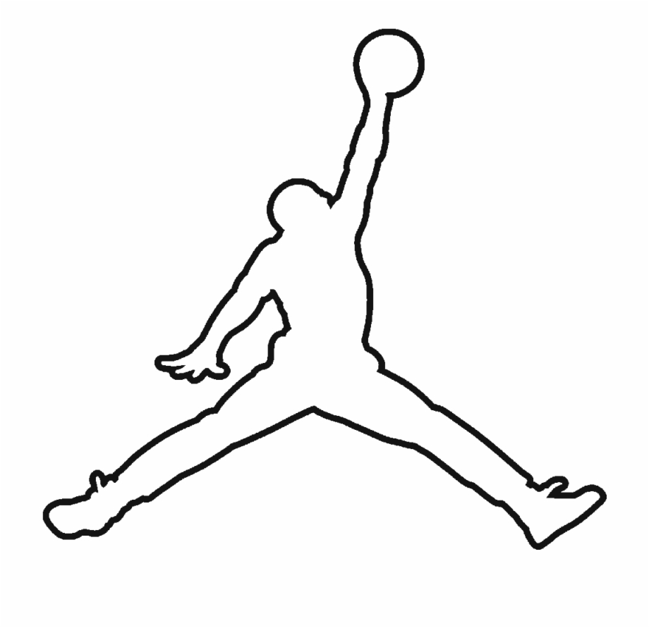 Jumpman Air Jordan Logo White Black Png Image