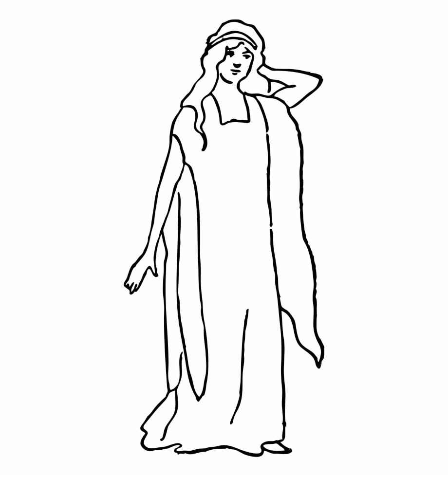 Character Representing Faith Png Lady Outline
