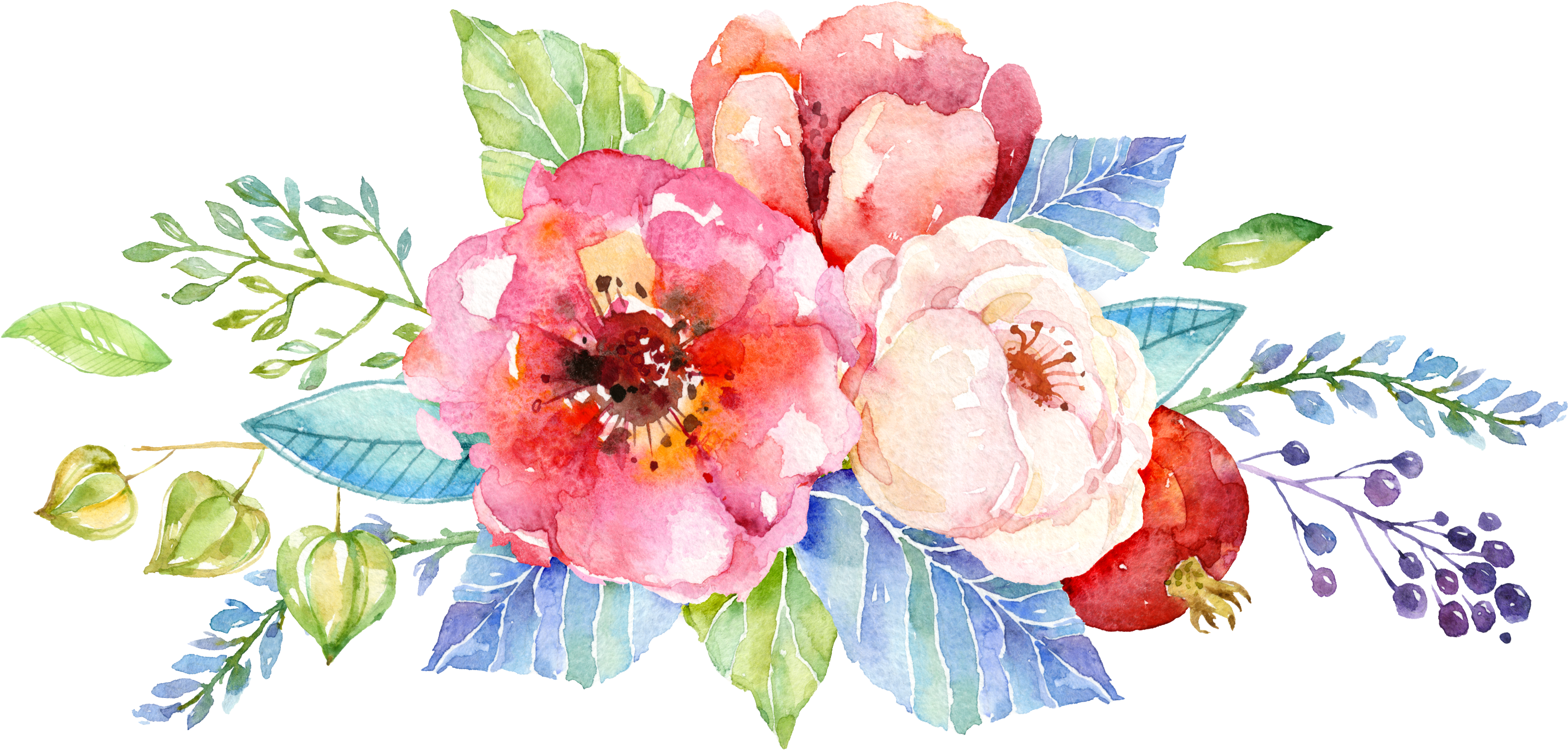 Watercolor Flower Background Design Png Download April 2018