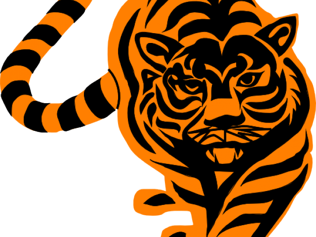 Tigres Clipart Walking Tiger Pictures Black And White