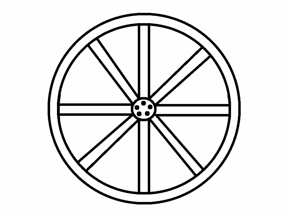 colouring picture of wheel
