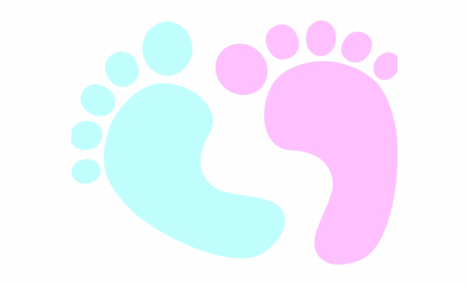 Blue And Pink Baby Feet