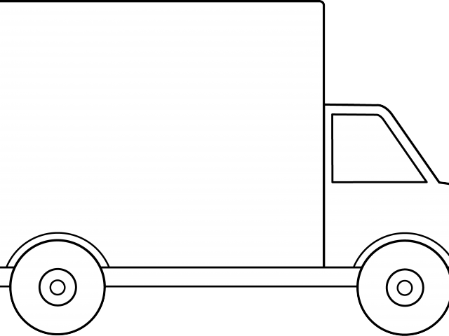 Truck Cartoon Outline Food Truck Template