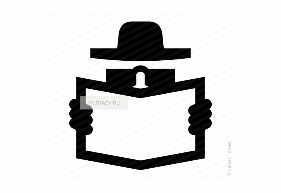 Vector Icon Of Detective In Hat And Black