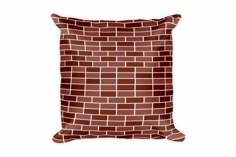 Red Brick Wall Design Square Pillow Brick