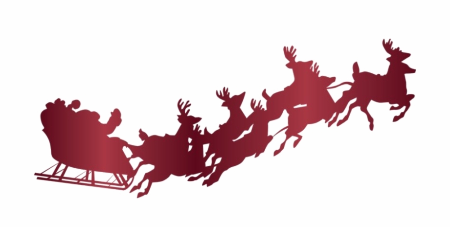 santa sleigh silhouette png
