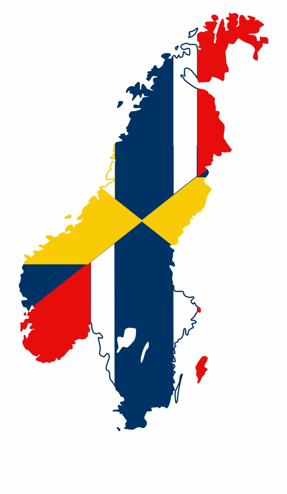 Sweden Norway Flag Map Png Download Flag Map