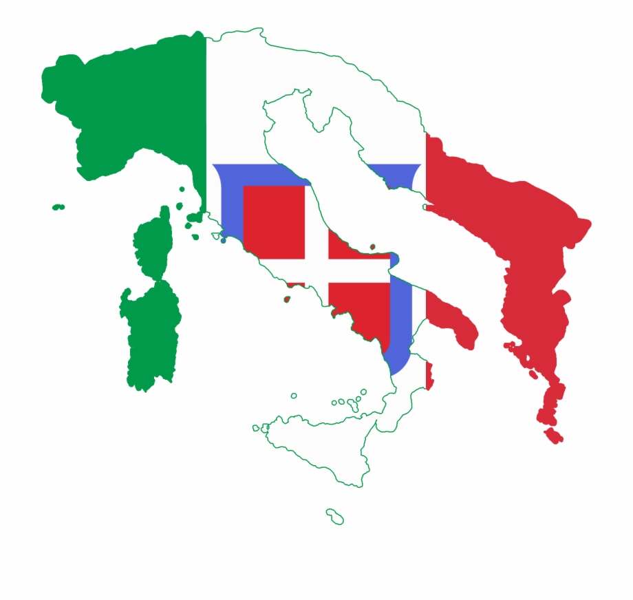 Flag Map Of Greater Italy Kingdom Of Italy