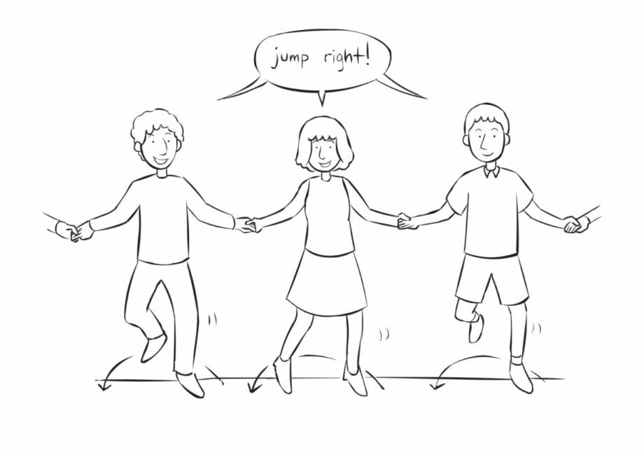 Jump In Jump Out Hand Holding Circle Game