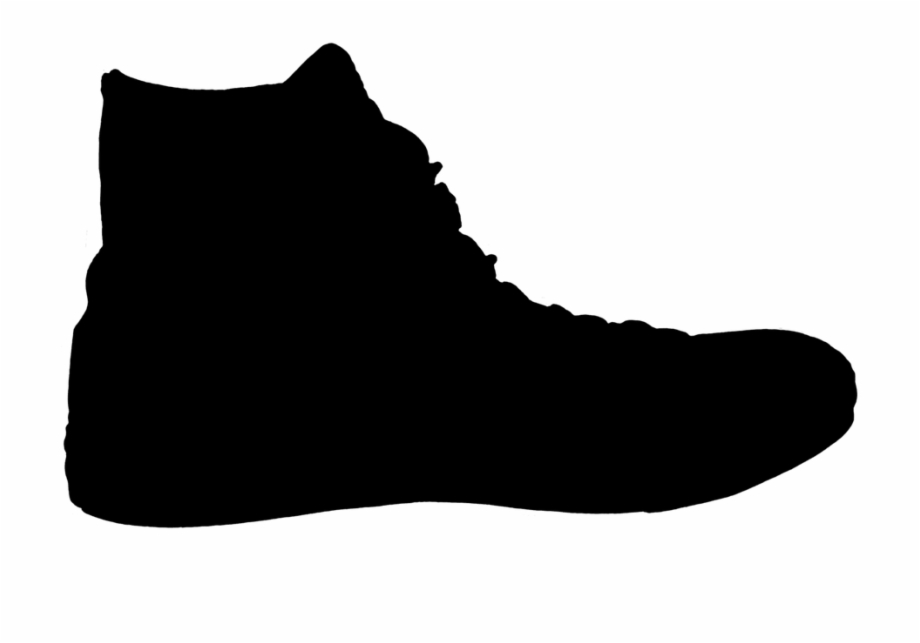Zapato Sneaker Silueta Negro Shoe Silhouette