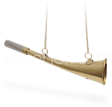 23Cm Curved Brass Horn 16 00 Scheepshoorn