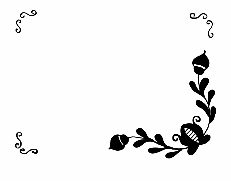 Free Download Flower Frame Png Black And White