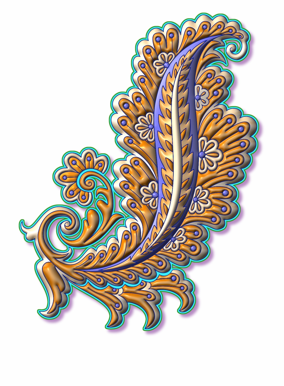Based On My Paisley Feather Design Illustration