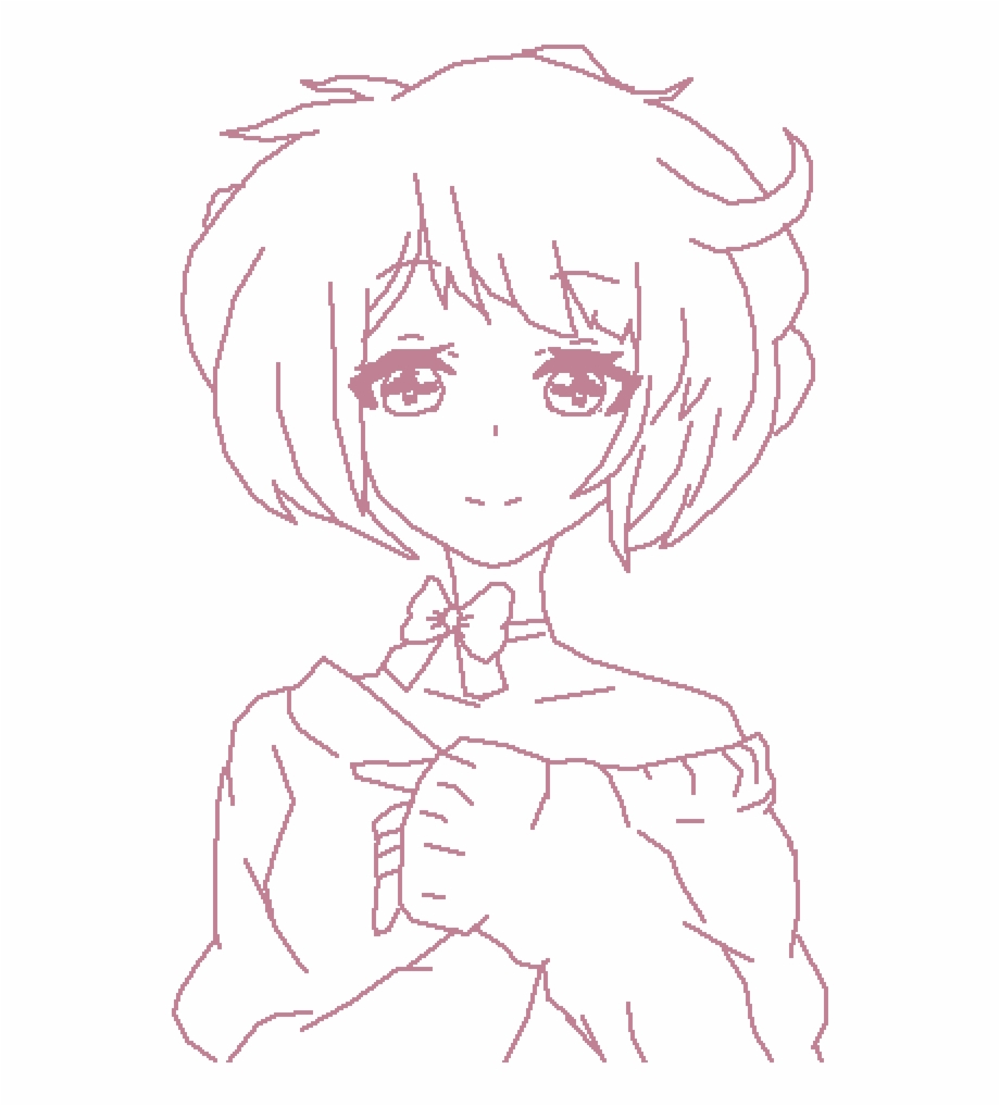 Artsy For Anime Girl Lineart Transparent