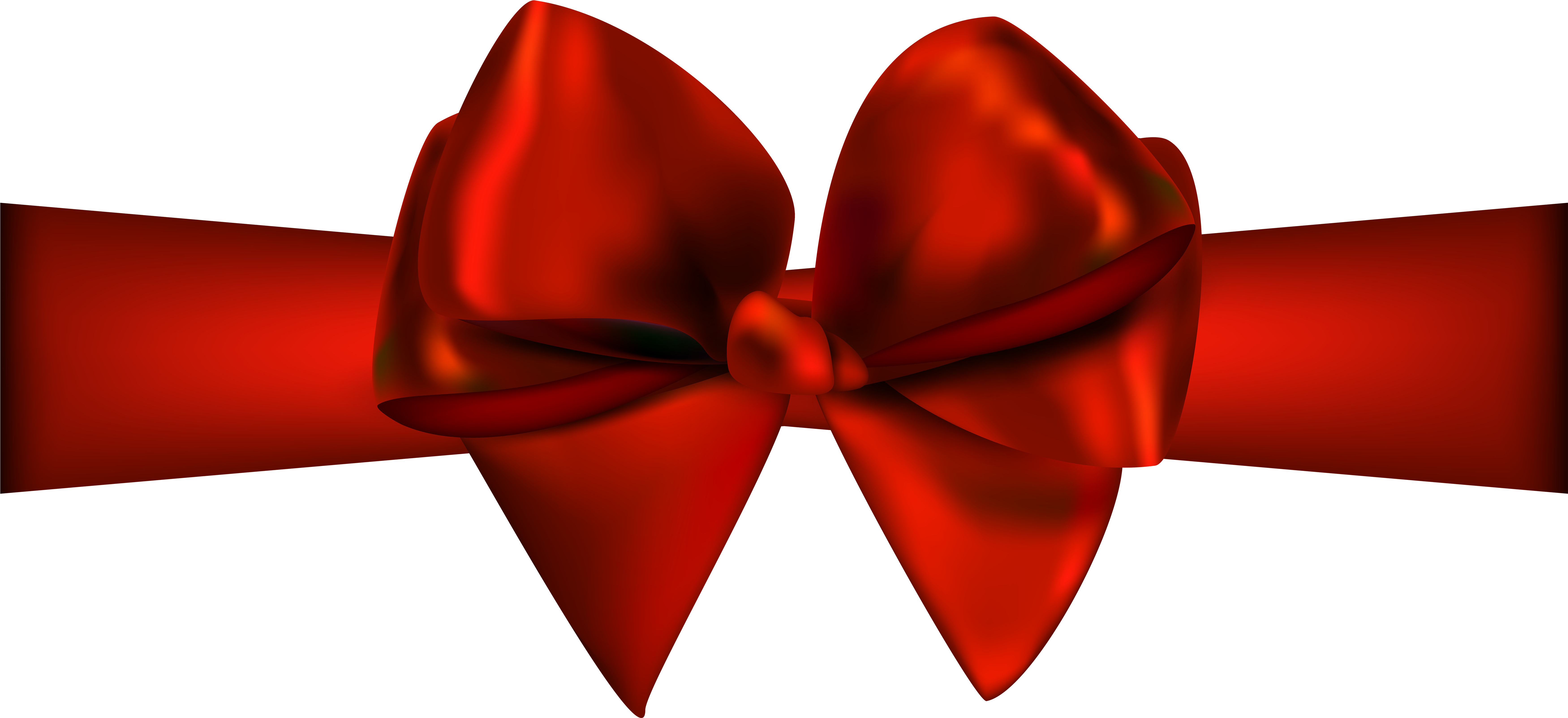 Red Ribbon With Bow Png Clip Art Transparent