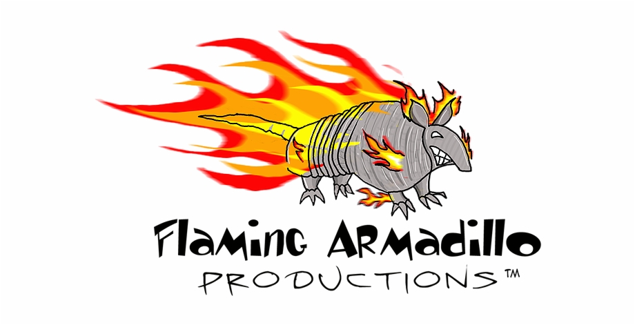 Flaming Logo Transparent Black Font Flaming Armadillo