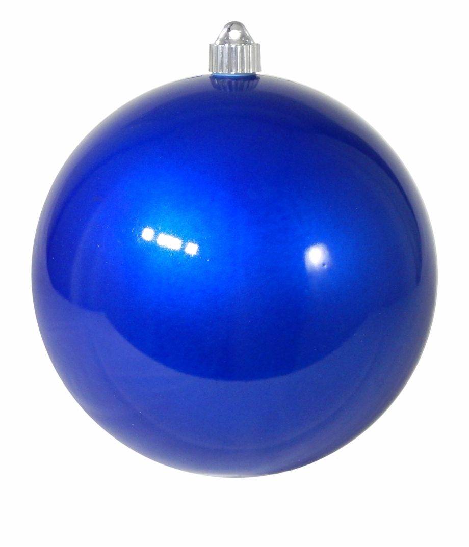 6 Candy Blue Shatterproof Christmas Ball Ornament Blue