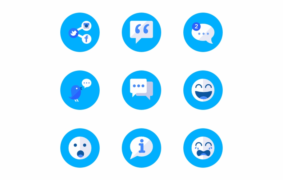 Social Vector Icon Blue Png