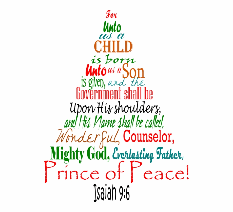Christmas Holiday Break Isaiah 9 6 Christmas Tree