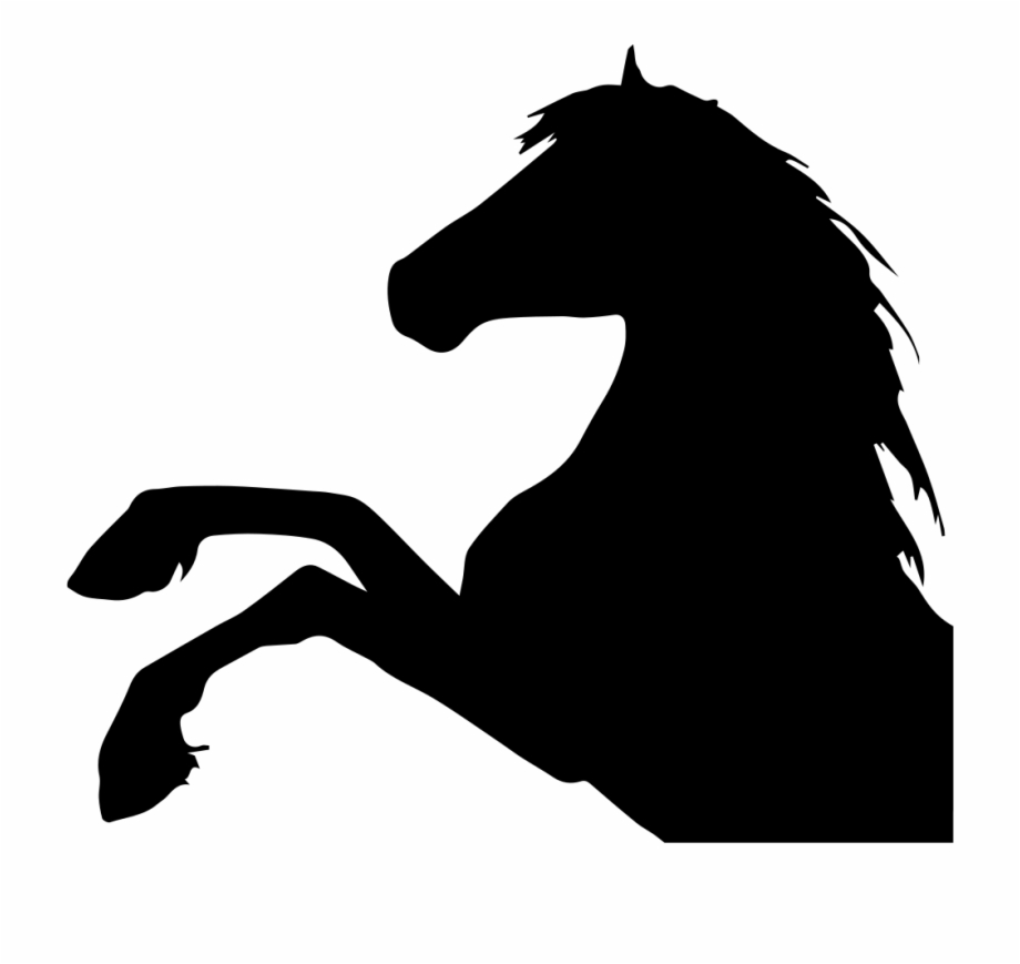 silhouette horse heads
